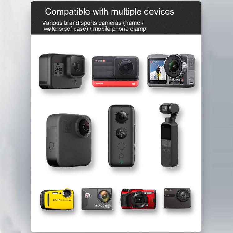 1/4 inch Screw 25mm Ball Head Motorcycle Fixed Mount Holder with Tripod Adapter & Screw for GoPro, Insta360, DJI and Other Action Cameras(Black) - Bicycle Handlebar Mount by PMC TechLife | Online Shopping South Africa | PMC TechLife | Buy Now Pay Later Mobicred