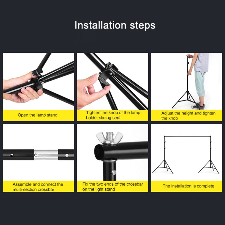 200x200cm Photo Studio Background Support Stand Backdrop Crossbar Bracket Kit - free shipping - PMC Jewellery - Order now!