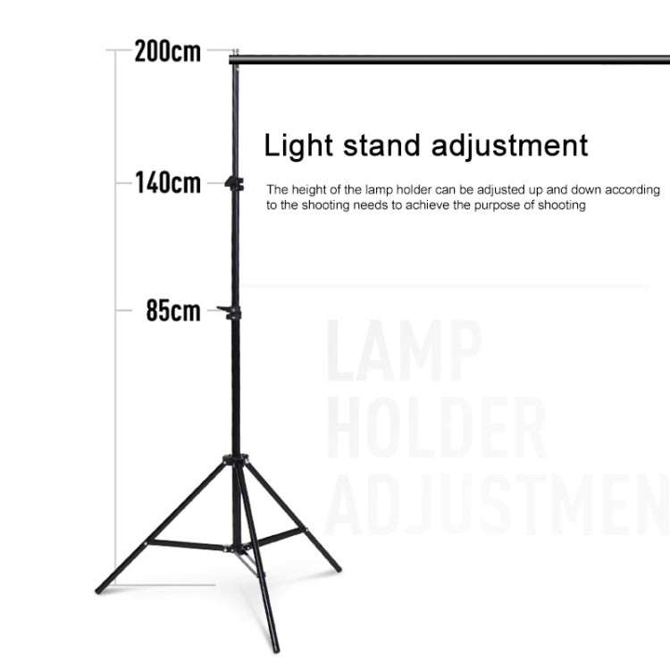 200x200cm Photo Studio Background Support Stand Backdrop Crossbar Bracket Kit - free shipping - PMC Jewellery - Order now!