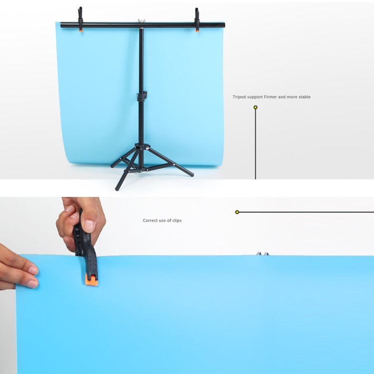 70x75cm T-Shape Photo Studio Background Support Stand Backdrop Crossbar Bracket Kit with Clips, No Backdrop - free shipping - PMC Jewellery - Order now!
