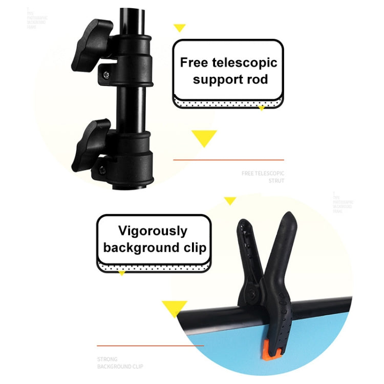 70x75cm T-Shape Photo Studio Background Support Stand Backdrop Crossbar Bracket Kit with Clips, No Backdrop - free shipping - PMC Jewellery - Order now!
