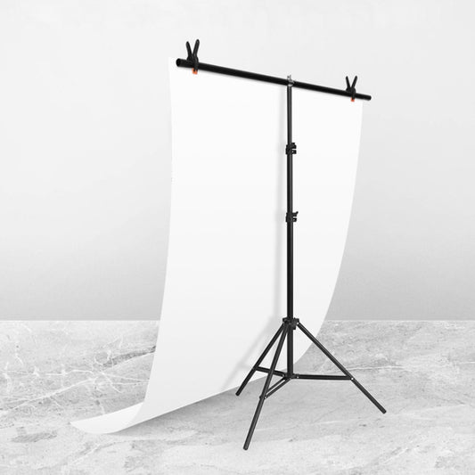 100x200cm T-Shape Photo Studio Background Support Stand Backdrop Crossbar Bracket Kit with Clips, No Backdrop - free shipping - PMC Jewellery - Order now!