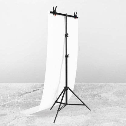 70x200cm T-Shape Photo Studio Background Support Stand Backdrop Crossbar Bracket Kit with Clips, No Backdrop - free shipping - PMC Jewellery - Order now!