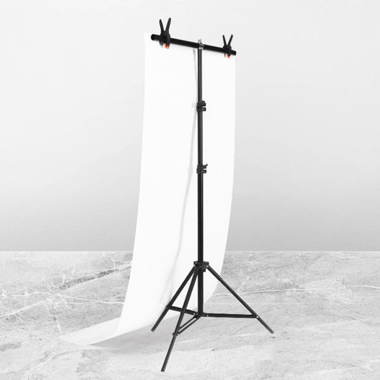 70x200cm T-Shape Photo Studio Background Support Stand Backdrop Crossbar Bracket Kit with Clips, No Backdrop - free shipping - PMC Jewellery - Order now!