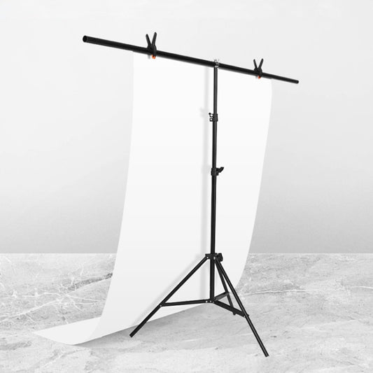 150x200cm T-Shape Photo Studio Background Support Stand Backdrop Crossbar Bracket Kit with Clips, No Backdrop - free shipping - PMC Jewellery - Order now!