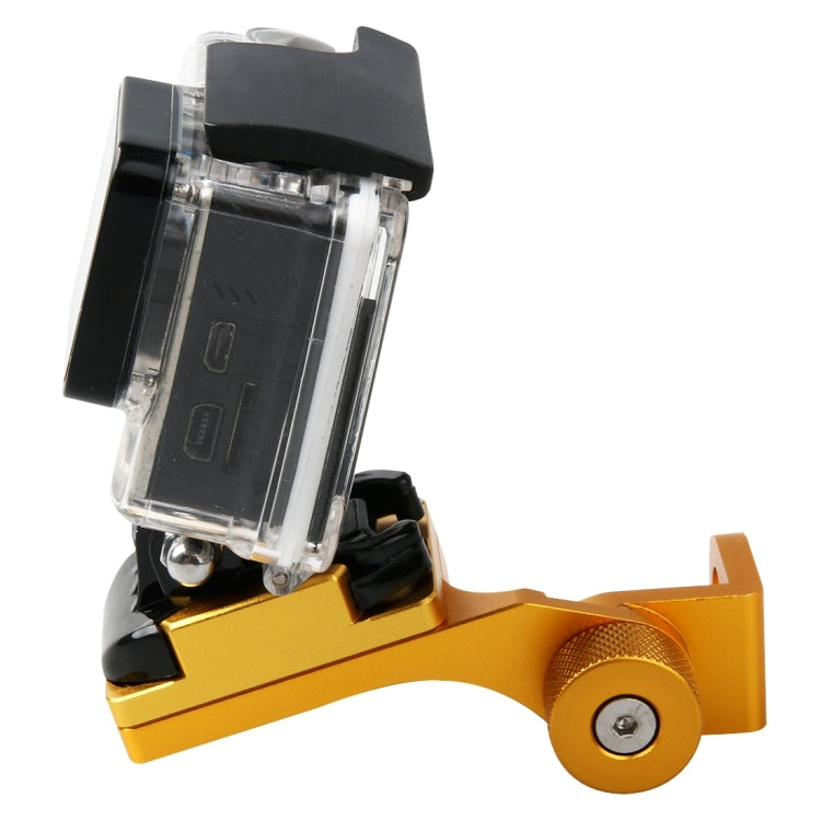 Motorcycle Rearview Mirror CNC Aluminum Alloy Stent Fixed Bracket Holder forGoPro Hero12 Black / Hero11 /10 /9 /8 /7 /6 /5, Insta360 Ace / Ace Pro, DJI Osmo Action 4 and Other Action Cameras(Gold) - Bicycle Handlebar Mount by PMC TechLife | Online Shopping South Africa | PMC TechLife | Buy Now Pay Later Mobicred