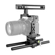 YELANGU C15 YLG0711A Video Camera Cage Stabilizer with Handle & Rail Rod for Nikon Z6 / Z7(Black) - free shipping - PMC TechLife - Order now!