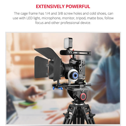 YELANGU C15 YLG0711A Video Camera Cage Stabilizer with Handle & Rail Rod for Nikon Z6 / Z7(Black) - free shipping - PMC Jewellery - Order now!