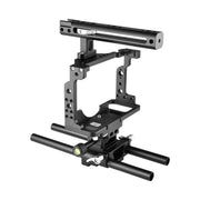 YELANGU C15 YLG0711A Video Camera Cage Stabilizer with Handle & Rail Rod for Nikon Z6 / Z7(Black)