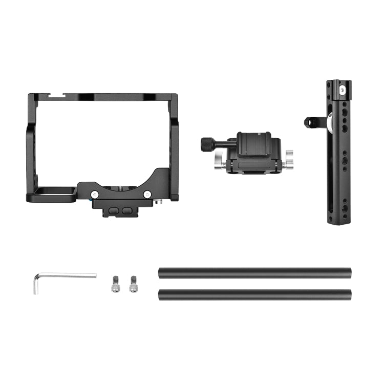 YELANGU C15 YLG0711A Video Camera Cage Stabilizer with Handle & Rail Rod for Nikon Z6 / Z7(Black) - free shipping - PMC Jewellery - Order now!