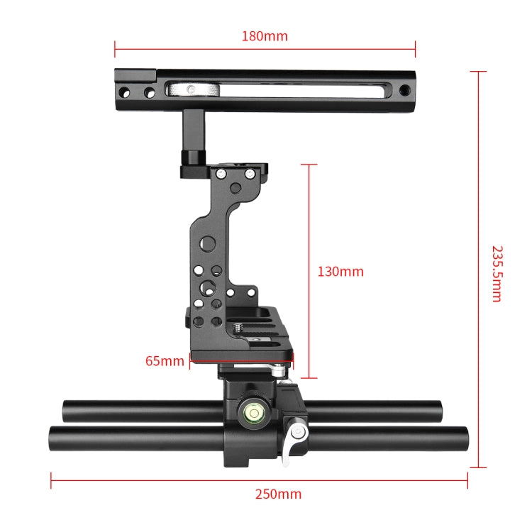 YELANGU C15 YLG0711A Video Camera Cage Stabilizer with Handle & Rail Rod for Nikon Z6 / Z7(Black) - free shipping - PMC Jewellery - Order now!