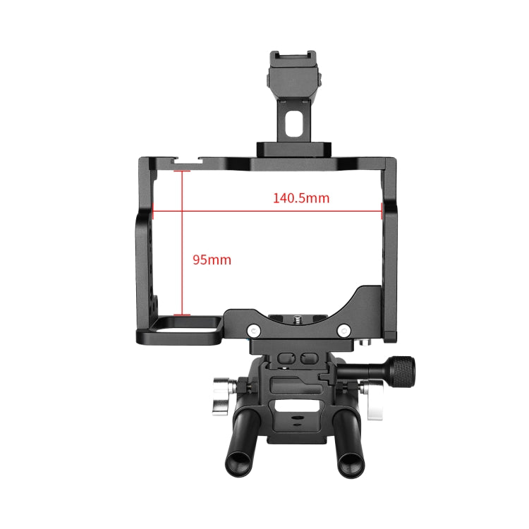 YELANGU C15 YLG0711A Video Camera Cage Stabilizer with Handle & Rail Rod for Nikon Z6 / Z7(Black) - free shipping - PMC Jewellery - Order now!