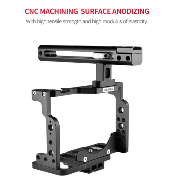 YELANGU C15-B YLG0711A-A Video Camera Cage Stabilizer with Handle for Nikon Z6 / Z7(Black)