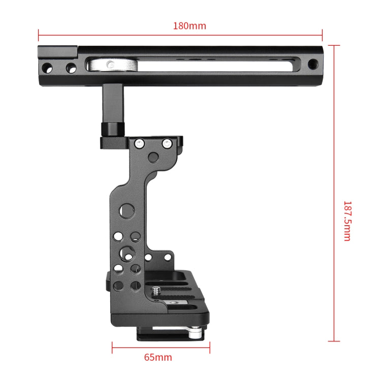 YELANGU C15-B YLG0711A-A Video Camera Cage Stabilizer with Handle for Nikon Z6 / Z7(Black)
