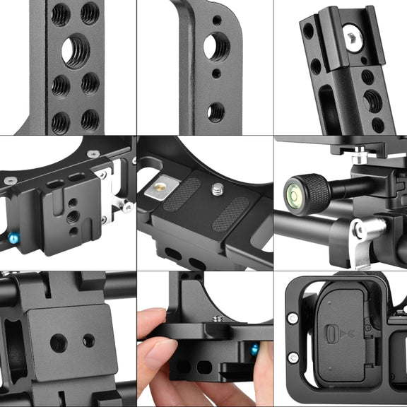 YELANGU C15-B YLG0711A-A Video Camera Cage Stabilizer with Handle for Nikon Z6 / Z7(Black)