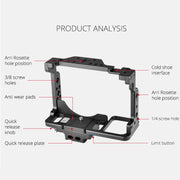 YELANGU C15-A YLG0711A-A01 Video Camera Cage Stabilizer for Nikon Z6 / Z7 (Black)