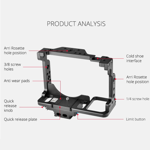 YELANGU C15-A YLG0711A-A01 Video Camera Cage Stabilizer for Nikon Z6 / Z7 (Black)