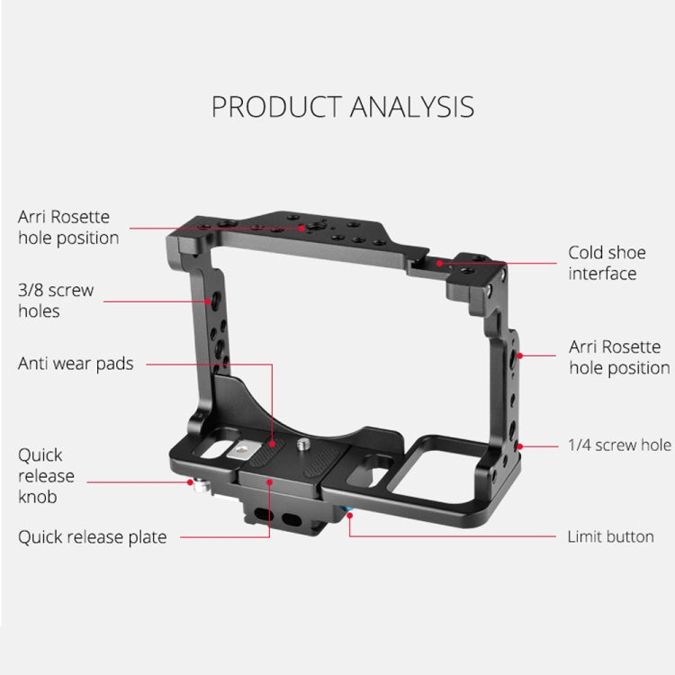 YELANGU C15-A YLG0711A-A01 Video Camera Cage Stabilizer for Nikon Z6 / Z7 (Black)