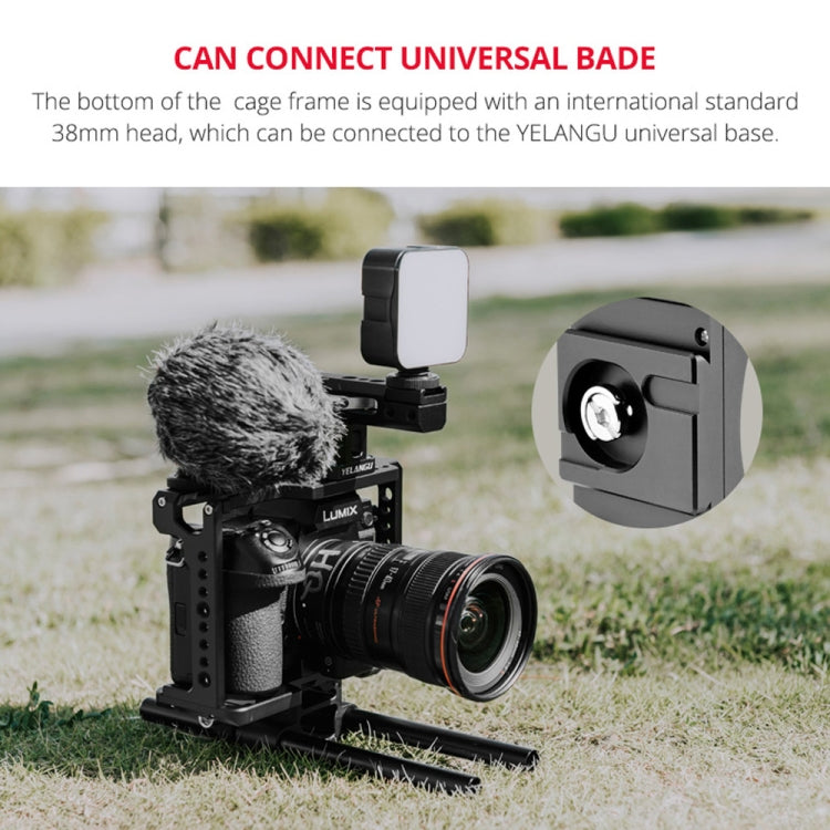 YELANGU C18 YLG0915A-B Video Camera Cage Stabilizer with Handle for Panasonic Lumix DC-S1H / DC-S1 / DC-S1R (Black) - free shipping - PMC Jewellery - Order now!