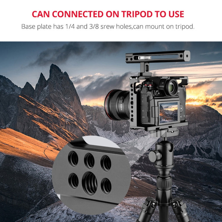 YELANGU C18 YLG0915A-B Video Camera Cage Stabilizer with Handle for Panasonic Lumix DC-S1H / DC-S1 / DC-S1R (Black) - free shipping - PMC Jewellery - Order now!