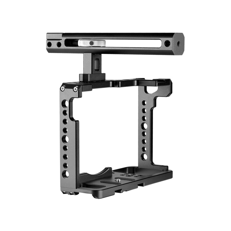 YELANGU C18 YLG0915A-B Video Camera Cage Stabilizer with Handle for Panasonic Lumix DC-S1H / DC-S1 / DC-S1R (Black) - free shipping - PMC Jewellery - Order now!