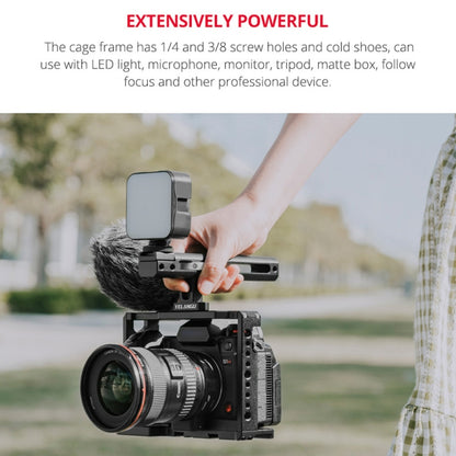 YELANGU C18 YLG0915A-B Video Camera Cage Stabilizer with Handle for Panasonic Lumix DC-S1H / DC-S1 / DC-S1R (Black) - free shipping - PMC Jewellery - Order now!