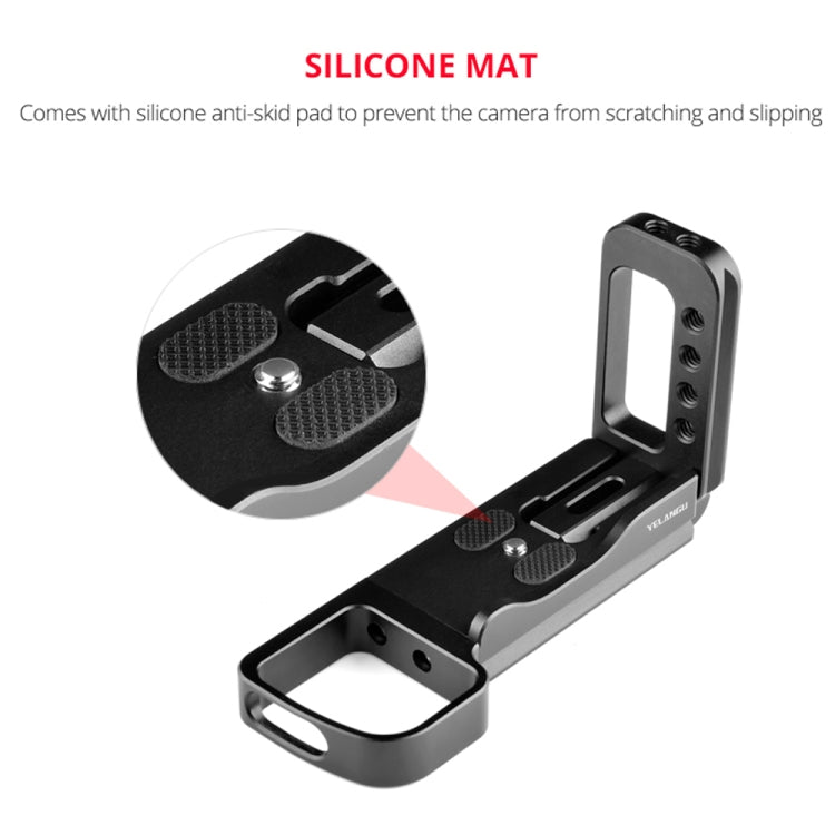 YELANGU YLG0715A 1/4 inch Vertical Shoot Quick Release L Plate Bracket Base Holder for Sony A6300 / A6000 / A6100 / A6400 / A6500 (Black) - free shipping - PMC TechLife - Order now!