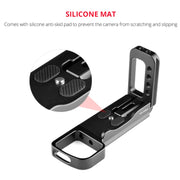 YELANGU YLG0715A 1/4 inch Vertical Shoot Quick Release L Plate Bracket Base Holder for Sony A6300 / A6000 / A6100 / A6400 / A6500 (Black)