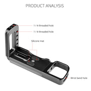 YELANGU YLG0715A 1/4 inch Vertical Shoot Quick Release L Plate Bracket Base Holder for Sony A6300 / A6000 / A6100 / A6400 / A6500 (Black)