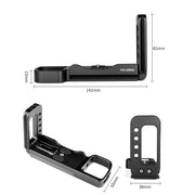 YELANGU YLG0715A 1/4 inch Vertical Shoot Quick Release L Plate Bracket Base Holder for Sony A6300 / A6000 / A6100 / A6400 / A6500 (Black)