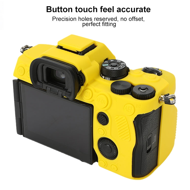 For Sony ILCE-7RM5 / Alpha 7R V Soft Silicone Protective Case (Yellow) - Protective Case by PMC TechLife | Online Shopping South Africa | PMC TechLife | Buy Now Pay Later Mobicred
