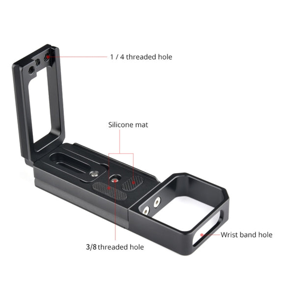 YELANGU CL6 YLG0712A Vertical Shoot Quick Release L Plate Bracket Base Holder for Sony A9 (ILCE-9) / A7 III/ A7R III(Black)