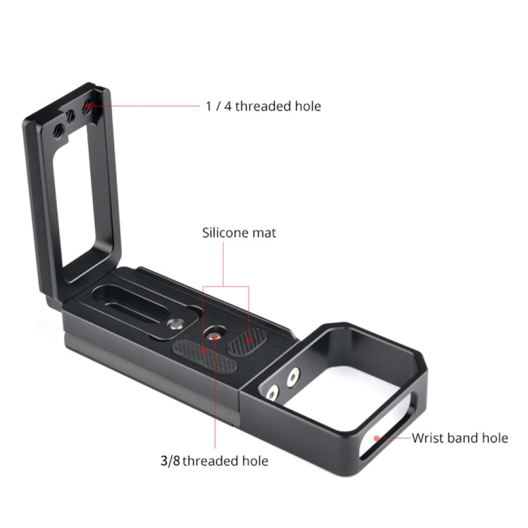 YELANGU CL6 YLG0712A Vertical Shoot Quick Release L Plate Bracket Base Holder for Sony A9 (ILCE-9) / A7 III/ A7R III(Black)