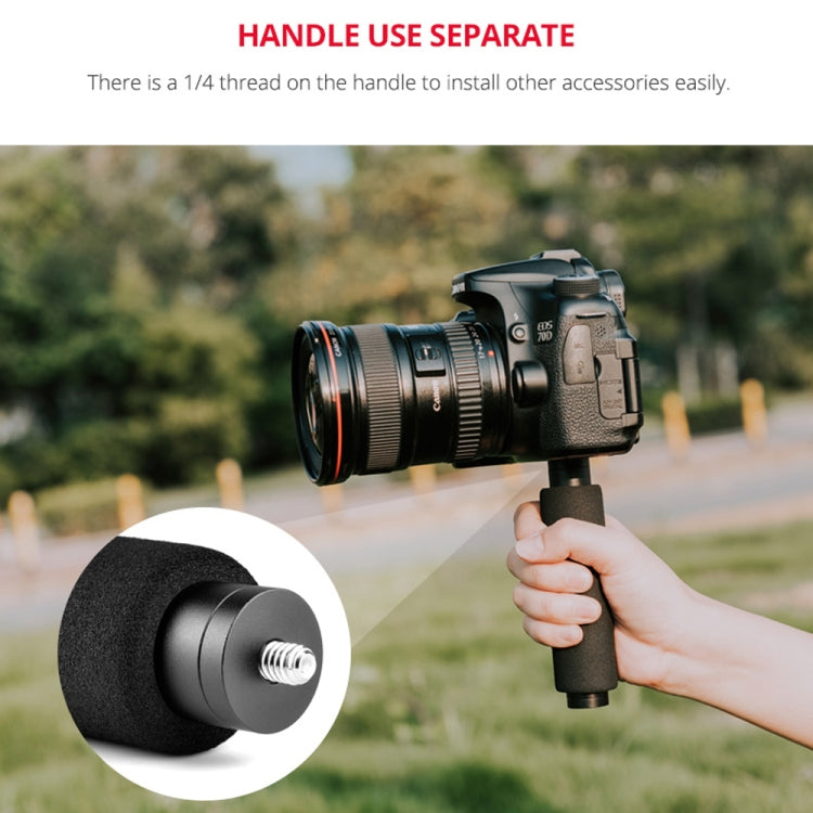 YELANGU PC08 YLG0117A Handheld Grip Holder Bracket with Mobile Phone Metal Clamp (Black)