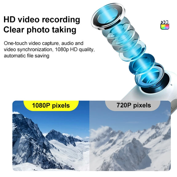 DM-10 Mini Thumb Action Camera with Charging Case (Black)