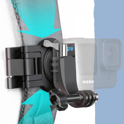 RUIGPRO 360 Degree Rotating Quick Release Strap Mount Shoulder Backpack Mount for GoPro, Insta360, DJI and Other Action Cameras(Black) - free shipping - PMC Jewellery - Order now!