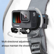 RUIGPRO 360 Degree Rotating Quick Release Strap Mount Shoulder Backpack Mount for GoPro, Insta360, DJI and Other Action Cameras(Black)