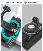 RUIGPRO 360 Degree Rotating Quick Release Strap Mount Shoulder Backpack Mount for GoPro, Insta360, DJI and Other Action Cameras(Black)