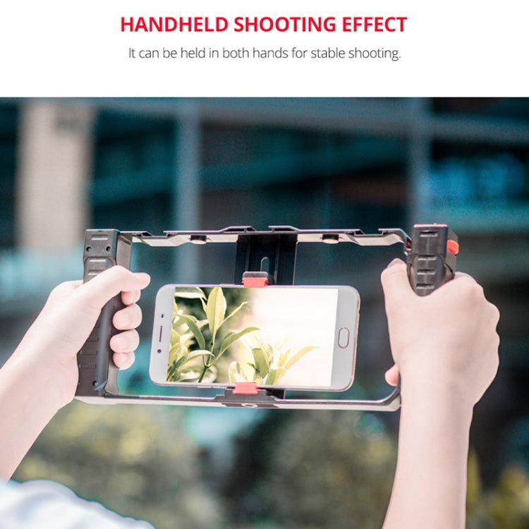 YELANGU PC02A Vlogging Live Broadcast Plastic Cage Video Rig Filmmaking Stabilizer Bracket for iPhone, Galaxy, Huawei, Xiaomi, HTC, LG, Google, and Other Smartphones(Black) - free shipping - PMC Jewellery - Order now!