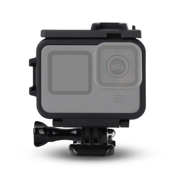 For GoPro HERO10 Black / HERO9 Black Plastic Frame Mount Protective Case with Base Buckle & Long Screw(Black) - Protective Frame by PMC TechLife | Online Shopping South Africa | PMC TechLife | Buy Now Pay Later Mobicred