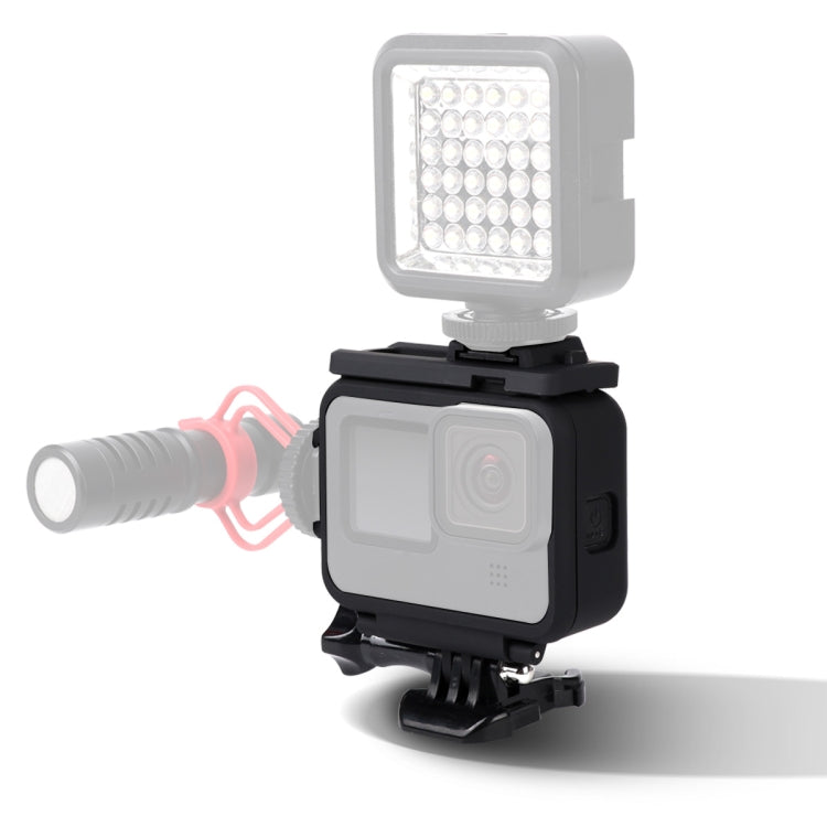 For GoPro HERO10 Black / HERO9 Black Plastic Frame Mount Protective Case with Base Buckle & Long Screw(Black) - Protective Frame by PMC TechLife | Online Shopping South Africa | PMC TechLife | Buy Now Pay Later Mobicred