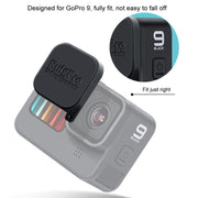 RUIGPRO for GoPro HERO10 Black / HERO9 Black Soft Rubber Scratch-resistant Camera Lens Protective Cap Cover (Black)