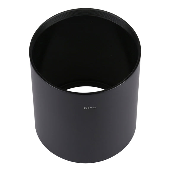 67mm Thread Type Straight Tube Full Metal Lens Hood Shade for Medium Telephoto Lens