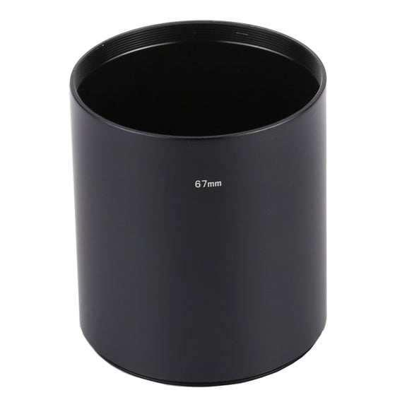 67mm Thread Type Straight Tube Full Metal Lens Hood Shade for Medium Telephoto Lens