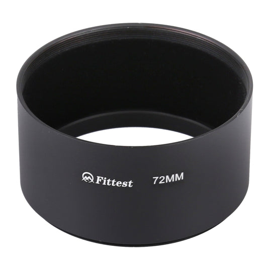 FITTEST 72mm Thread Type Straight Tube Full Metal Lens Hood Shade for Medium Telephoto Lens - free shipping - PMC Jewellery - Order now!