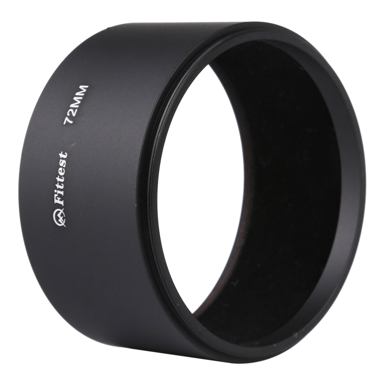 FITTEST 72mm Thread Type Straight Tube Full Metal Lens Hood Shade for Medium Telephoto Lens