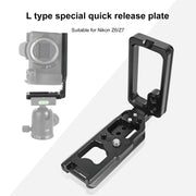 1/4 inch  Vertical Shoot Quick Release L Plate Bracket Base Holder for Nikon Z6 / Z7