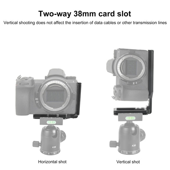 1/4 inch  Vertical Shoot Quick Release L Plate Bracket Base Holder for Nikon Z6 / Z7
