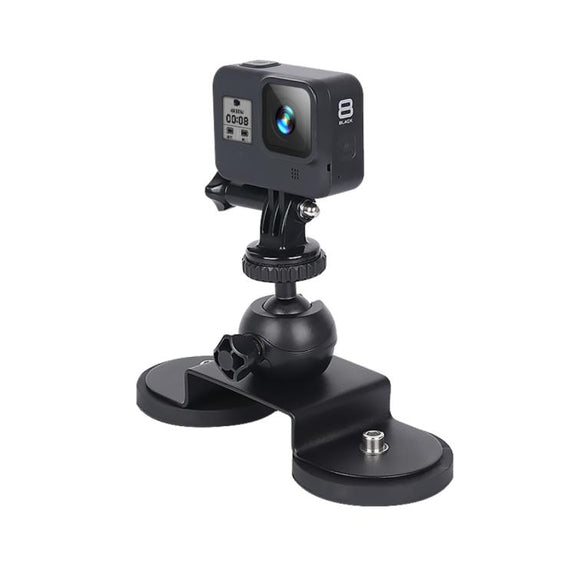 Car Suction Cup Mount Bracket for GoPro Hero11 Black / HERO10 Black / HERO9 Black / HERO8 Black /7 /6 /5 /5 Session /4 Session /4 /3+ /3 /2 /1, Xiaoyi and Other Action Cameras, Size: L(Black)