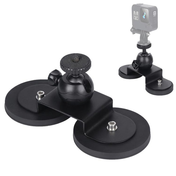 Car Suction Cup Mount Bracket for GoPro Hero11 Black / HERO10 Black / HERO9 Black / HERO8 Black /7 /6 /5 /5 Session /4 Session /4 /3+ /3 /2 /1, Xiaoyi and Other Action Cameras, Size: L(Black)